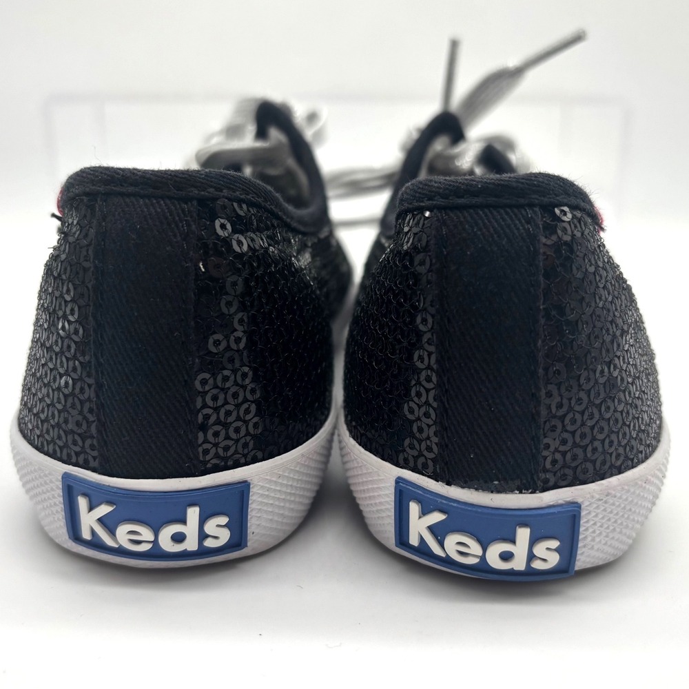 Keds Celeb LTT Black Sequin Low Top Sneakers Kids Size 13M KY45830 Silver - Picture 4 of 6